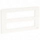 Unica - support fixation +plaque finition boîte concent 2 rang 10 mod - Blanc an