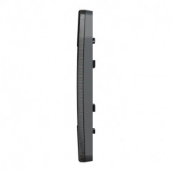 Unica Studio Métal - plaque - Black aluminium liseré Anthracite - 1, 2, 3 ou 4 postes