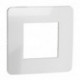 Unica Studio Métal - plaque - Aluminium liseré Blanc - 1, 2, 3 ou 4 postes