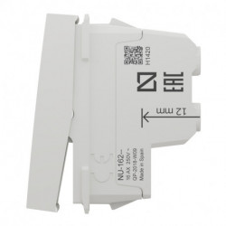 Unica - interrupteur bipolaire - 16A - 1 mod - Blanc - méca seul