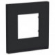 Unica Pure - plaque de finition - Gomme noire - 1, 2, 3 ou 4 postes