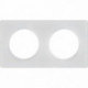 Plaque Translucide Blanc 2 Postes entraxe 71 Schneider Electric Odace Touch Matière avec liseré Blanc