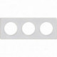 Plaque Translucide Blanc 3 Postes entraxe 71 Schneider Electric Odace Touch Matière avec liseré Blanc