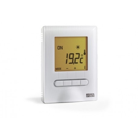 Thermostat Digital Semi-Encastré pour Plancher ou Plafond Rayonnant Electrique DeltaDore Minor 12