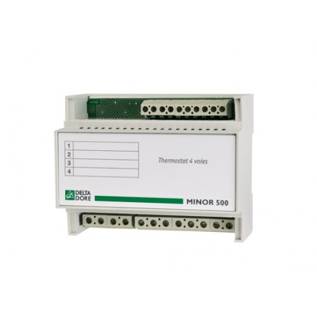 Thermostat Modulaire 4 Zones pour Plancher ou Plafond Rayonnant DeltaDore Minor 500