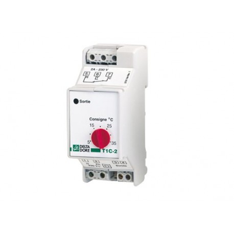 Thermostat Modulaire Tout ou Rien a 1 Consigne DeltaDore T1C-2 5/35