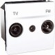 Prise TV/FM Fin de ligne 2 modules - Blanc Schneider Electric Unica
