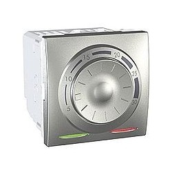 Thermostat Standard 8 A 2 modules - Aluminium Schneider Unica
