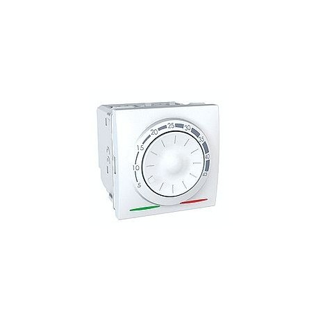 Thermostat pour Plancher Chauffant 10 A 2 modules - Blanc Schneider Unica