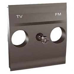 Couvercle TV/FM 2 Modules - Graphite Schneider Unica