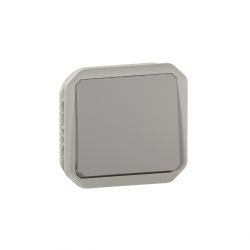 Poussoir NO-NF Plexo composable gris / Legrand