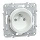 Ovalis - prise de courant à puits 2P+T 16A - bornes automatiques - Blanc
