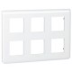 Plaque 2x3x2 modules Legrand Mosaic - blanc 