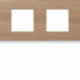 Plaque gallery 2 postes horizontale 71mm matiere oak wood