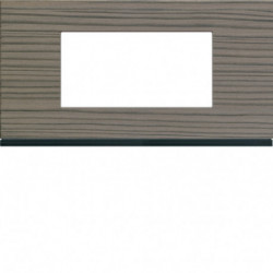 Plaque gallery 4 modules entraxe 71mm matiere grey wood