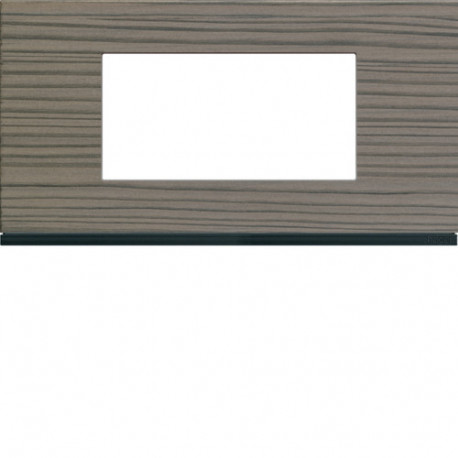 Plaque gallery 4 modules entraxe 71mm matiere grey wood