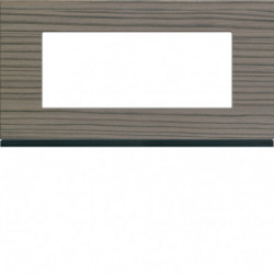 Plaque gallery 5 modules entraxe 71mm matiere grey wood