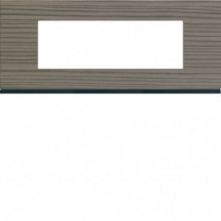 Plaque gallery 6 modules entraxe 57mm matiere grey wood