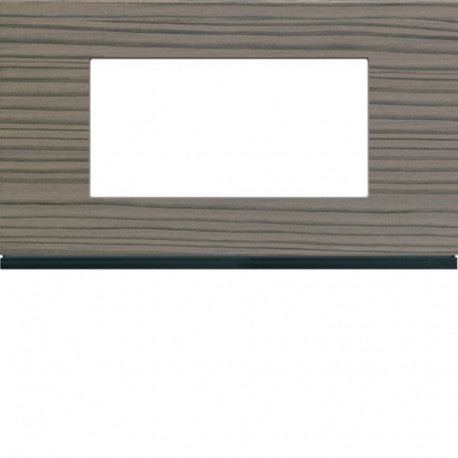 Plaque gallery 4 modules entraxe 57mm matiere grey wood