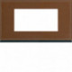 Plaque gallery 4 modules entraxe 57mm matiere coffee leather