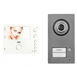Kit portier video Mini Note 2, platine 1BP et moniteur 4,3 pouces URMET