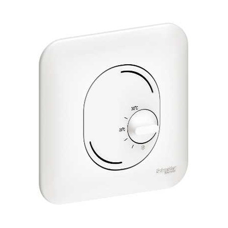 Thermostat Schneider Ovalis bimétal 5A + Plaque