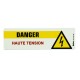 PLAQUE DANGER HAUTE TENSION PVC 200X60 - Bizline