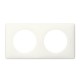 Kit Plaque YESTERDAY GLOSSY 2 Postes BLANC + Support - Legrand