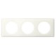 Kit Plaque YESTERDAY GLOSSY 3 Postes BLANC + Support - Legrand