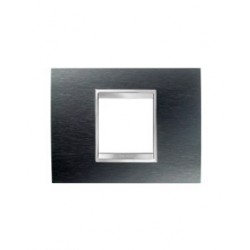 Plaque lux rectangulaire aluminium noir 2m Gewiss chorus