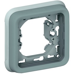 support plaque pour encastre prog plexo composable gris 1 poste