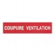 Etiquettes autocollantes (3) 'coupure ventilation' pour coffrets de sécurité