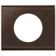 Plaque cuir brun texture Legrand celiane 1 poste avec support 