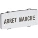 Osmoz étiquette - insert - avec texte - alu - petit modèle - 'ARRET-MARCHE'