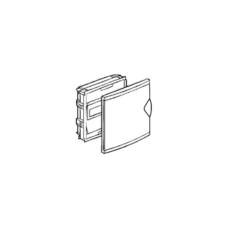 coffret mini encastre porte isolante blanc ral 9010 1 rang 6 2 mod