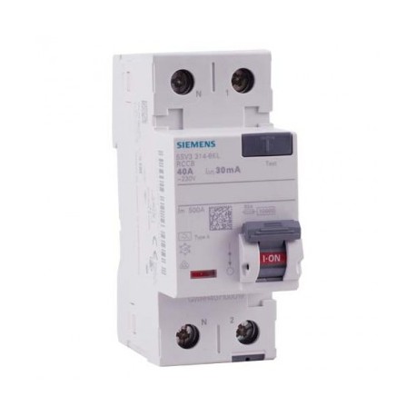 Interrupteur différentiel 40A type A Siemens