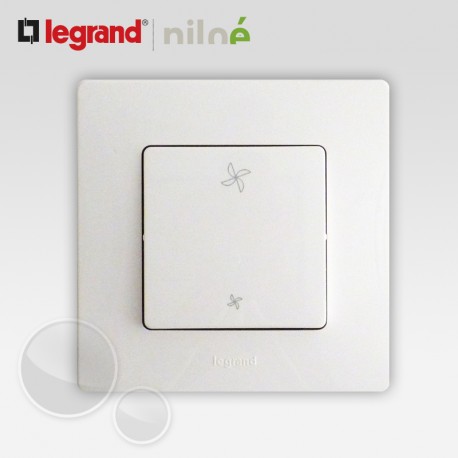 Interrupteur VMC 2 positions Legrand Niloe Pur Blanc 