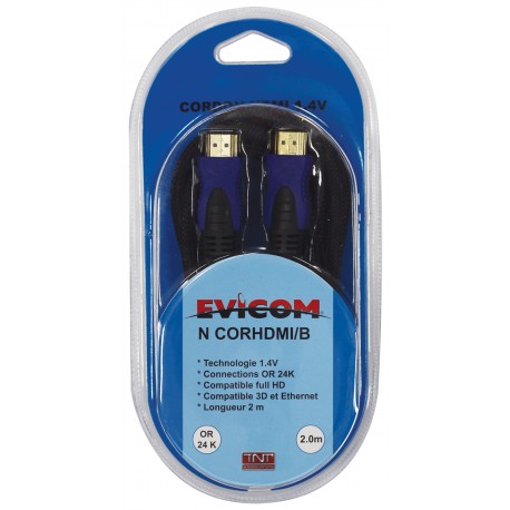 CORDON HDMI MALE/MALE 2.0 M Evicom