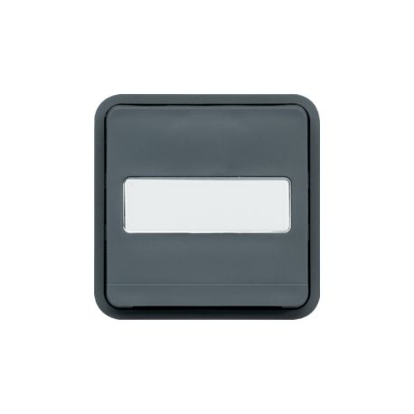 cubyko bouton poussoir porte-étiquette 1F assoc. gris