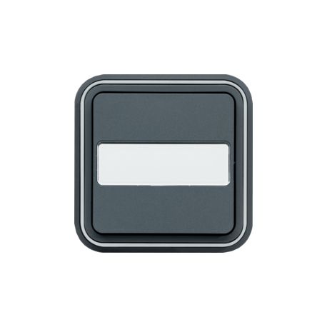 cubyko bouton poussoir porte-étiq 1F encast. gris