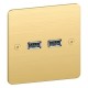 Double chargeur USB Sequence 5 - Bronze / Schneider