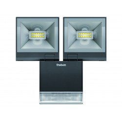 Projecteur LED Double avec Detecteur theLeda 2x10W BLANC / Theben