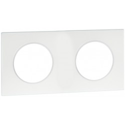Plaque de finition Square Blanc - 2 postes / Eurohm