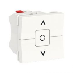 Unica - interrupteur volet-roulant - 3 touches - 6A - 2 mod - Blanc - méca seul