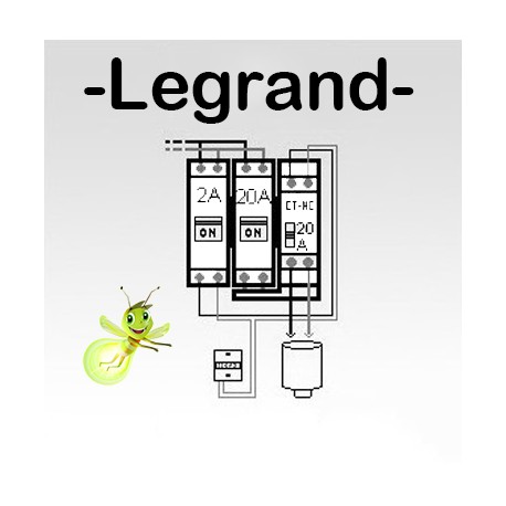 Option chauffe-eau électrique pour tableau Legrand complet 