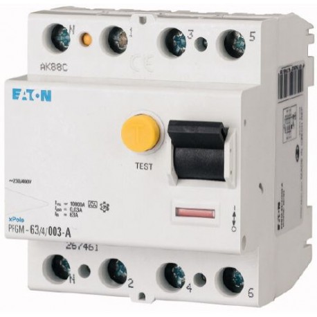 Interrupteur différentiel PFGM - 4x40A 30mA Type AC / EATON