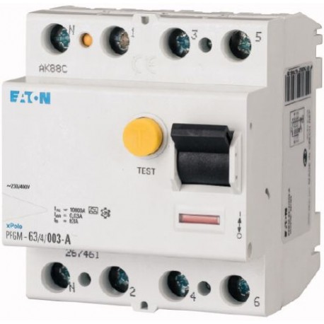 Interrupteur différentiel PFGM - 4x25A 30mA Type A / EATON
