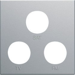 Enjoliveur prise TV+FM+SAT gallery 2 modules titane
