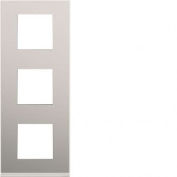 Plaque gallery 3 postes verticale 71mm placage aluminium