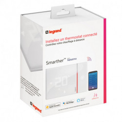 Thermostat Smarther with Netatmo connecté blanc à encastrer
